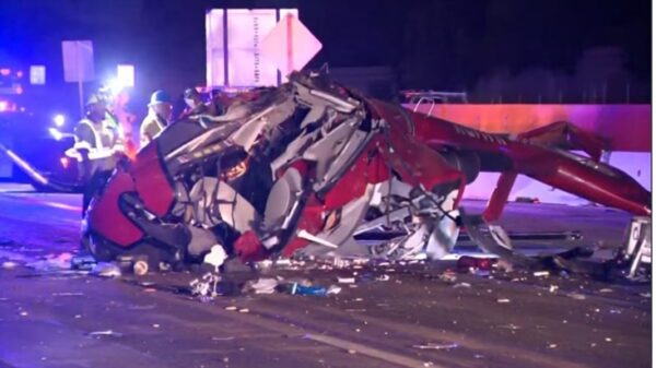 ক্যালিফোর্নিয়ায় মেডিক্যাল হেলিকপ্টার বিধ্বস্ত